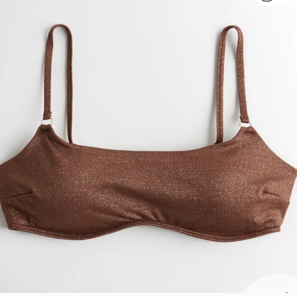 Hollister Shimmering Brown Bikini Top